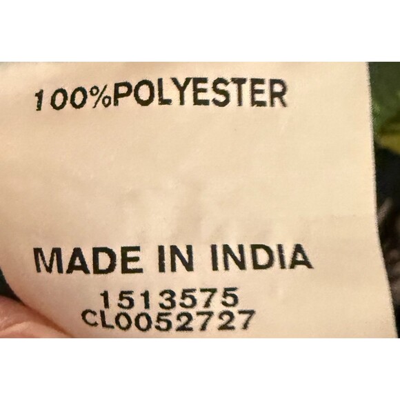 eShakti Green Floral Fit & Flare Dress Ruffle Faux Leather Belt 1X Dark Romantic - Picture 11 of 16